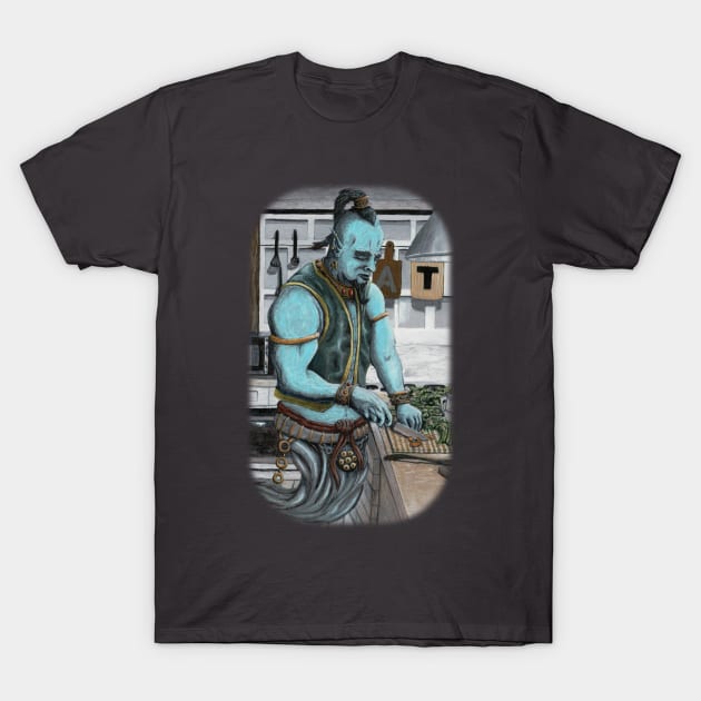 Djinn Cooking Kitchen Magic T-Shirt by Helms Art Creations